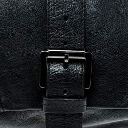 Pre Owned Mulberry Black Leather Push Lock Clutch