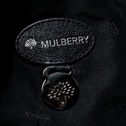 Pre Owned Mulberry Black Leather Push Lock Clutch
