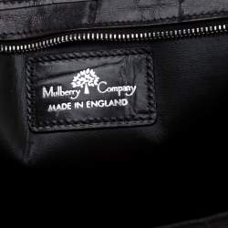 Pre Owned Mulberry Black Crocodile Embossed Clutch