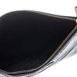 Mulberry Black Croc Embossed Pouch