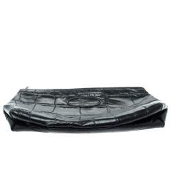 Mulberry Black Croc Embossed Pouch