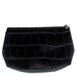 Mulberry Black Croc Embossed Pouch