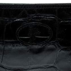 Mulberry Black Croc Embossed Pouch