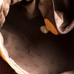 Pre Owned Mulberry Brown Python Embossed Leather Oversized Alexa Satchel