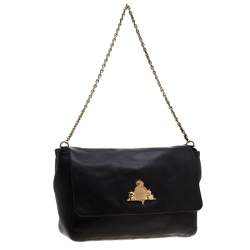 Pre Owned Mulberry Black Leather Large Margaret Shoulder Bag