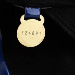 Pre Owned Mulberry Royal Blue Patent Leather Roxanne Tote