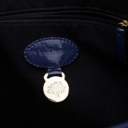 Pre Owned Mulberry Royal Blue Patent Leather Roxanne Tote