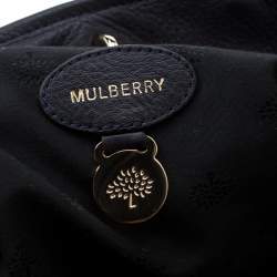 Pre Owned Mulberry Black Python Embossed Leather Hetty Tote