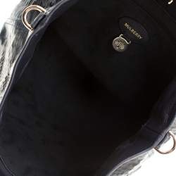 Pre Owned Mulberry Black Python Embossed Leather Hetty Tote