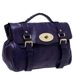 Mulberry Purple Leather Alexa Shoulder Bag