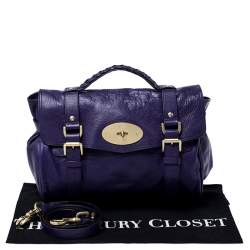 Mulberry Purple Leather Alexa Shoulder Bag
