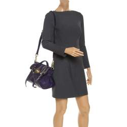Mulberry Purple Leather Alexa Shoulder Bag