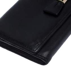 Mulberry Black Leather Bow Continental Wallet