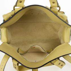 Pre Owned Mulberry Pale Yellow Leather Roxanne Satchel