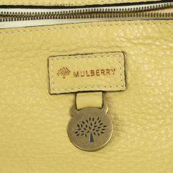Pre Owned Mulberry Pale Yellow Leather Roxanne Satchel
