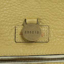 Pre Owned Mulberry Pale Yellow Leather Roxanne Satchel