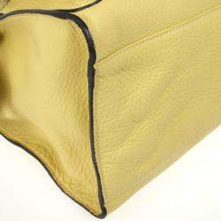 Pre Owned Mulberry Pale Yellow Leather Roxanne Satchel