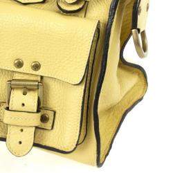 Pre Owned Mulberry Pale Yellow Leather Roxanne Satchel