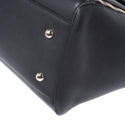 Pre Owned Mulberry Black Leather Large Willow Tote