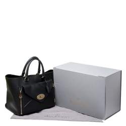Pre Owned Mulberry Black Leather Large Willow Tote