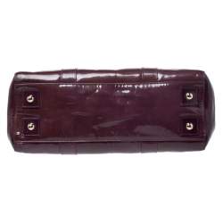 Pre Owned Mulberry Purple Patent Leather Bayswater Satchel