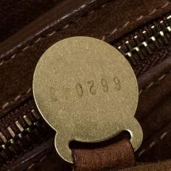 Pre Owned Mulberry Brown Croc Embossed Leather Bayswater Satchel