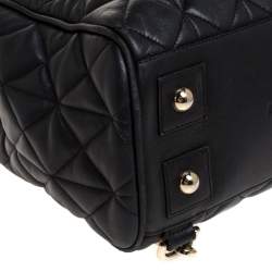 Pre Owned Mulberry Black Quilted Leather Cara Delevingne Convertible Bag