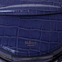 Mulberry Purple Croc Embossed Leather Trunk Bag	