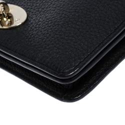Pre Owned Mulberry Black Leather Bayswater Wallet on Chain