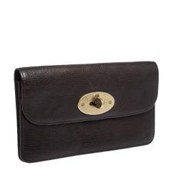 Mulberry Dark Brown Leather Continental Wallet