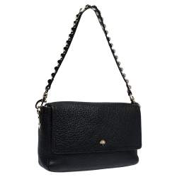Mulberry Black Leather Studded Handle Shoulder Bag