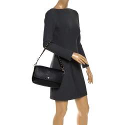 Mulberry Black Leather Studded Handle Shoulder Bag