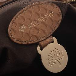 Pre Owned Mulberry Light Brown Python Embossed Leather Alexa Camera Bag