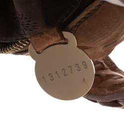 Pre Owned Mulberry Light Brown Python Embossed Leather Alexa Camera Bag