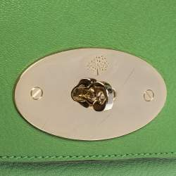 Pre Owned Mulberry Green Leather Small Lily Shoulder Bag