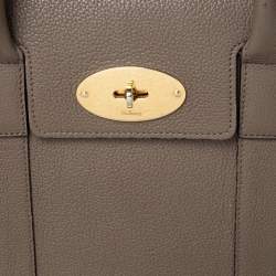 Pre Owned Mulberry Khaki Leather Bayswater Satchel