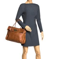 Pre Owned Mulberry Brown Leather Bayswater Satchel