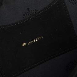Pre Owned Mulberry Black Suede Studded Flap Clutch