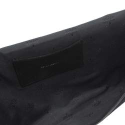 Pre Owned Mulberry Black Suede Studded Flap Clutch