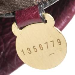 Mulberry Burgundy Grained Leather Polly Push Lock Tote
