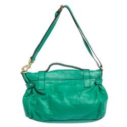 Mulberry Green Leather Alexa Satchel