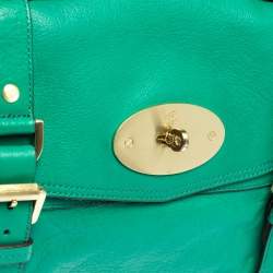 Mulberry Green Leather Alexa Satchel