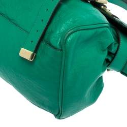 Mulberry Green Leather Alexa Satchel