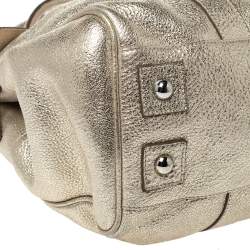 Mulberry Metallic Gold Crinkle Leather Bayswater Satchel
