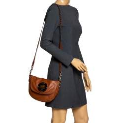 Pre Owned Mulberry Tan Leather Daria Crossbody Bag