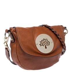 Pre Owned Mulberry Tan Leather Daria Crossbody Bag