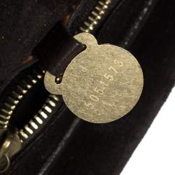 Pre Owned Mulberry Dark Brown Croc Embossed Leather Bayswater Satchel