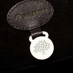 Pre Owned Mulberry Dark Brown Croc Embossed Leather Bayswater Satchel