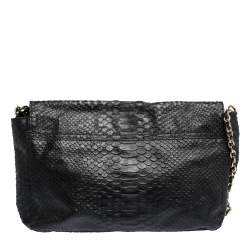 Mulberry Black Python Embossed Leather Lily Crossbody Bag