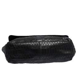 Mulberry Black Python Embossed Leather Lily Crossbody Bag